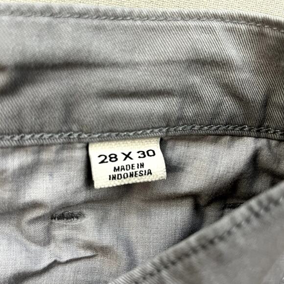 Flint And Tinder Pants Mens 28x30 Gray Chino Slim Fit Straight Leg Casual Cotton - Picture 6 of 12